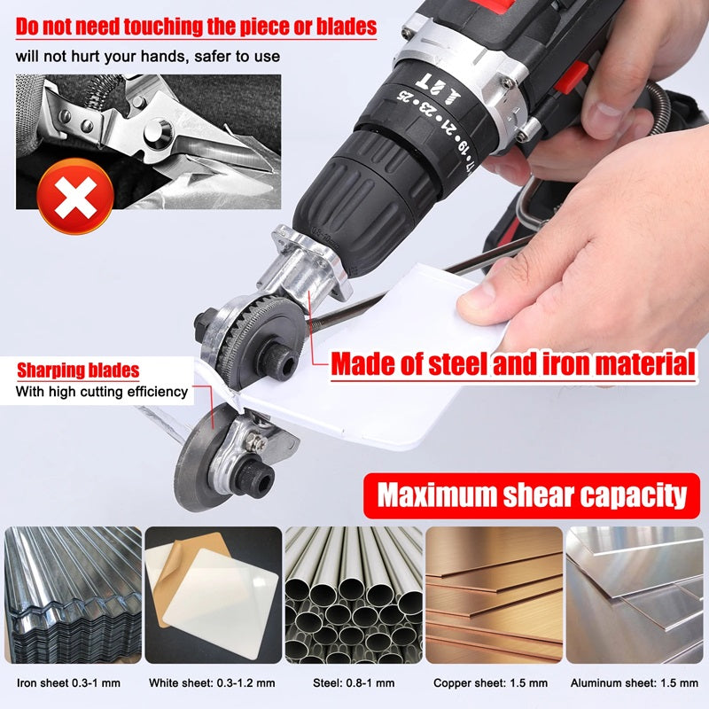 Metal Cutting Adapter Attachment for Electric Drill