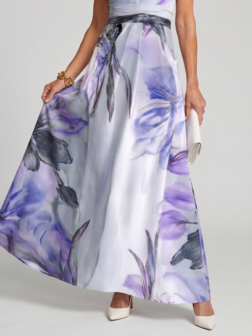 Hester Collection | Floral Maxi Dress with Halter Neckline | Lightweight Fabric for Effortless Style
