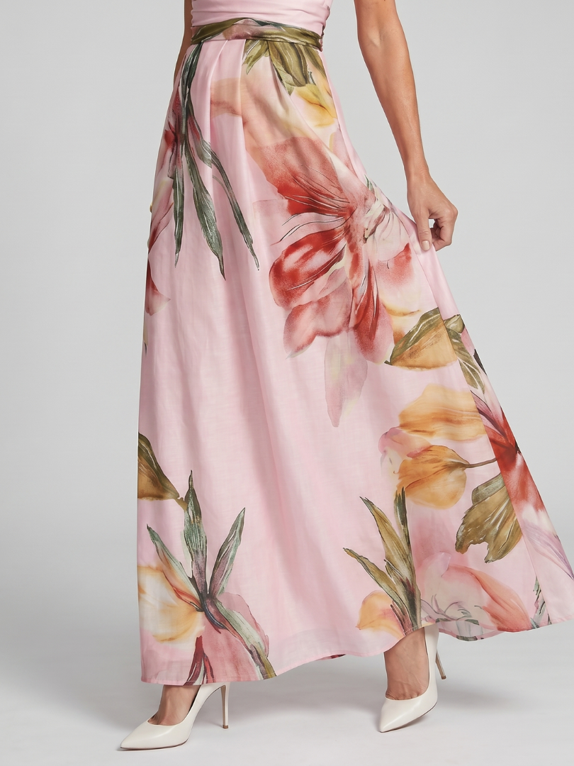 Hester Collection | Floral Maxi Dress with Halter Neckline | Lightweight Fabric for Effortless Style