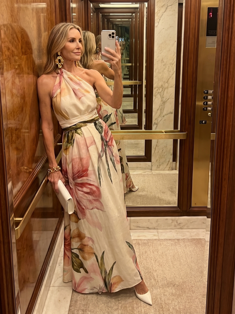 Hester Collection | Floral Maxi Dress with Halter Neckline | Lightweight Fabric for Effortless Style