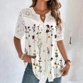 Hortense Women’s Fluid Summer Blouse – Lightweight Breathable Elegant Top, Relaxed Fit Parisian Style Shirt for Casual & Smart Wear