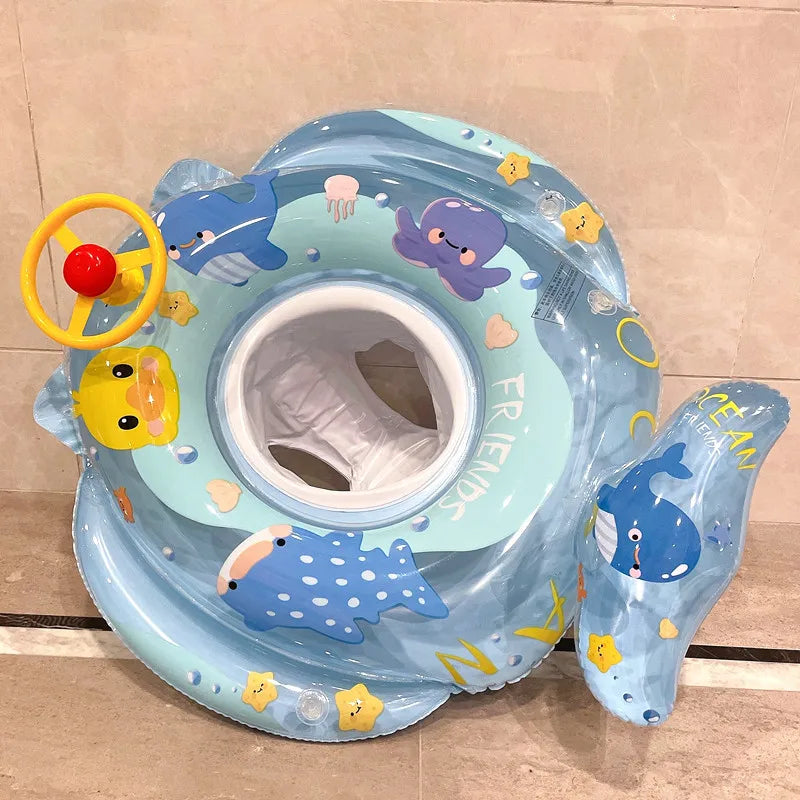 Inflatable Baby Swim Ring with Safety Seat | Bright Colors for Safe Water Fun