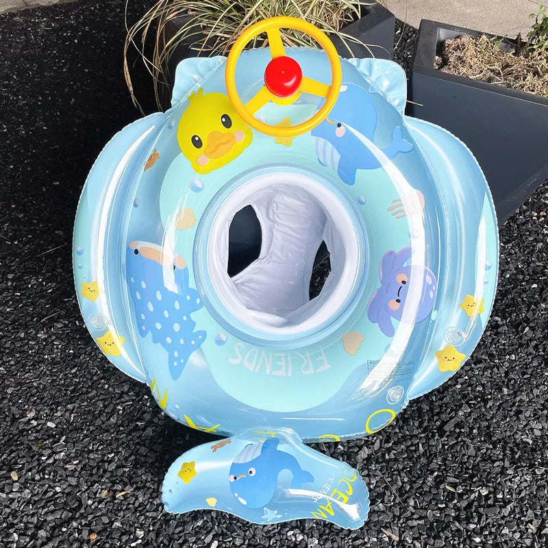 Inflatable Baby Swim Ring with Safety Seat | Bright Colors for Safe Water Fun