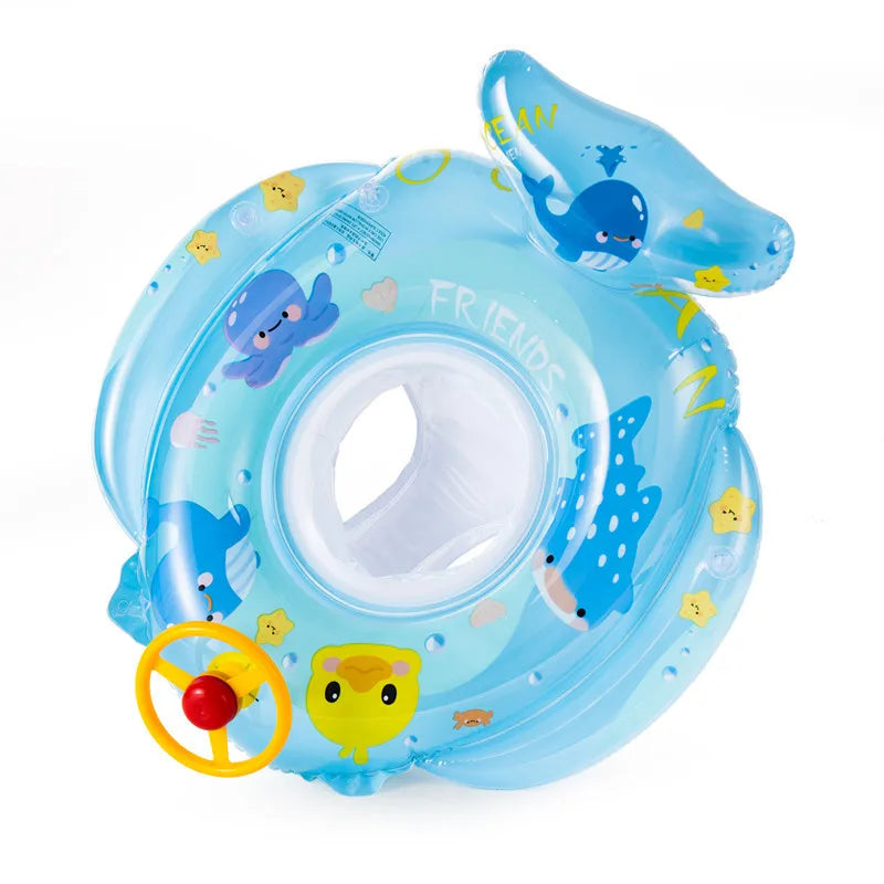 Inflatable Baby Swim Ring with Safety Seat | Bright Colors for Safe Water Fun