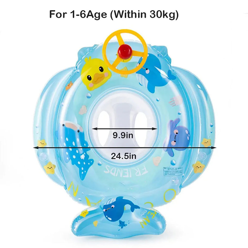 Inflatable Baby Swim Ring with Safety Seat | Bright Colors for Safe Water Fun