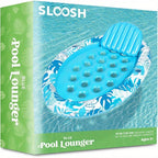 Inflatable Lounger Float | Premium Pool Lounger with Head Support & Cup Holders for Ultimate Relaxation