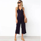 Stylish Summer Jumpsuit with V-Neck for Women