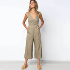 Stylish Summer Jumpsuit with V-Neck for Women