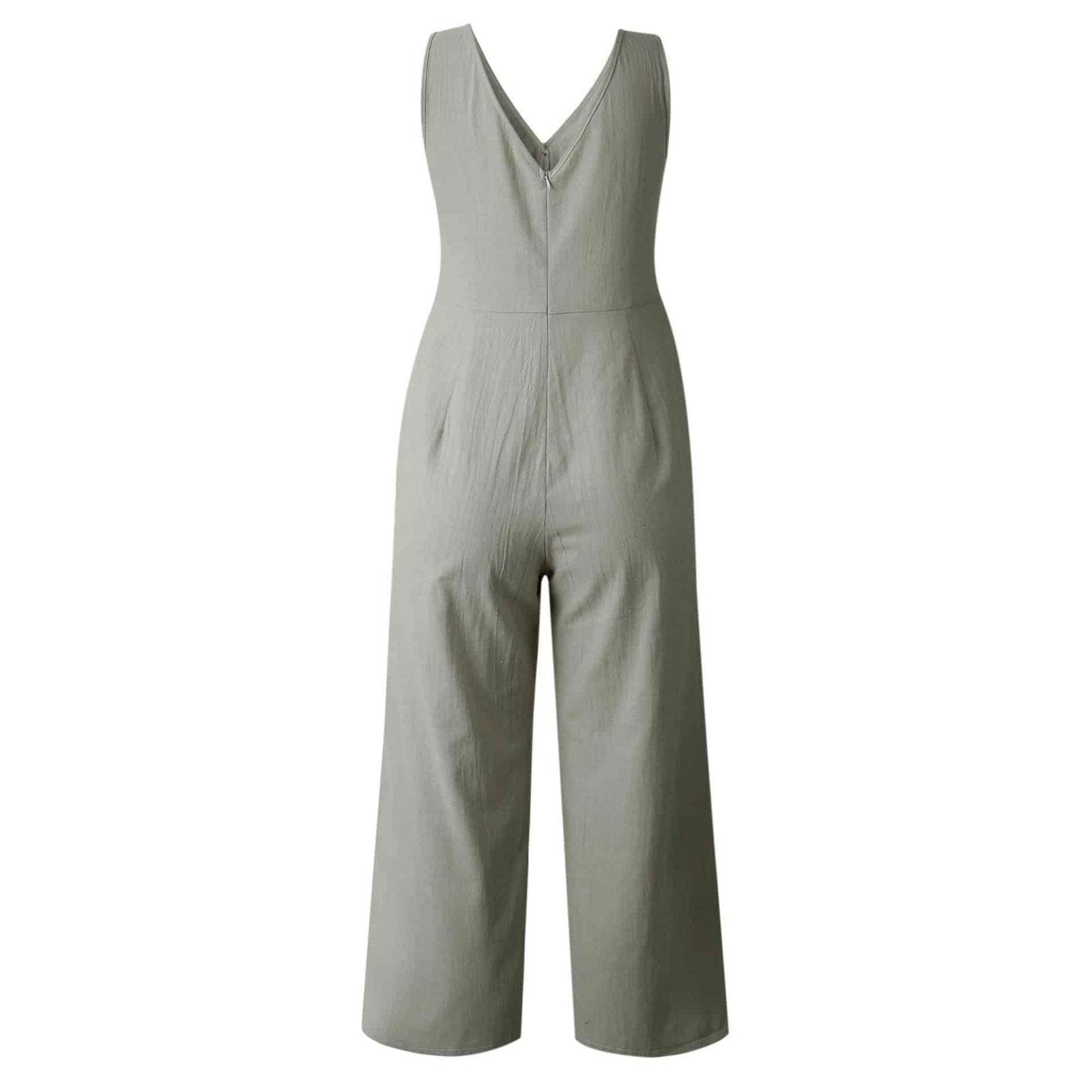 Stylish Summer Jumpsuit with V-Neck for Women