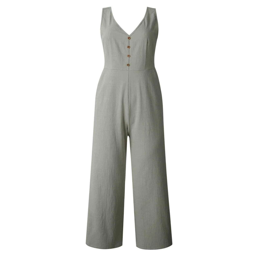 Stylish Summer Jumpsuit with V-Neck for Women