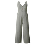 Stylish Summer Jumpsuit with V-Neck for Women