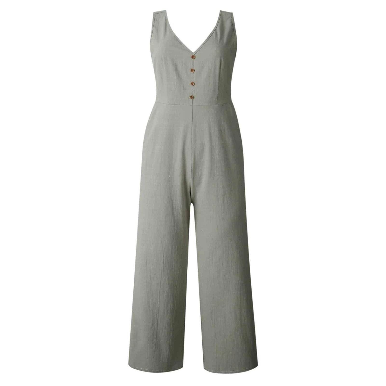 Stylish Summer Jumpsuit with V-Neck for Women