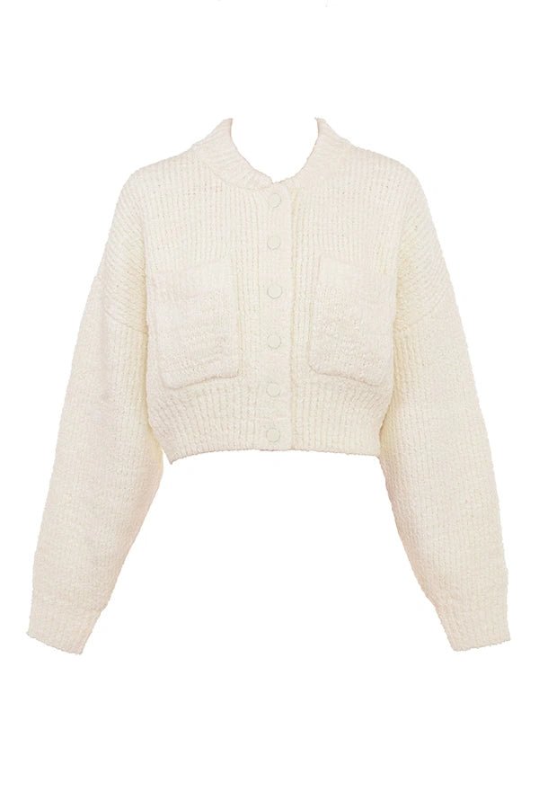 Women’s Josephine Chenille Knit Bomber Jacket – Soft Button Front Cozy Outerwear for Casual Chic, Lounge & Everyday Wear