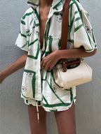Stylish Summer Outfit with Pattern and Adjustable Drawstring
