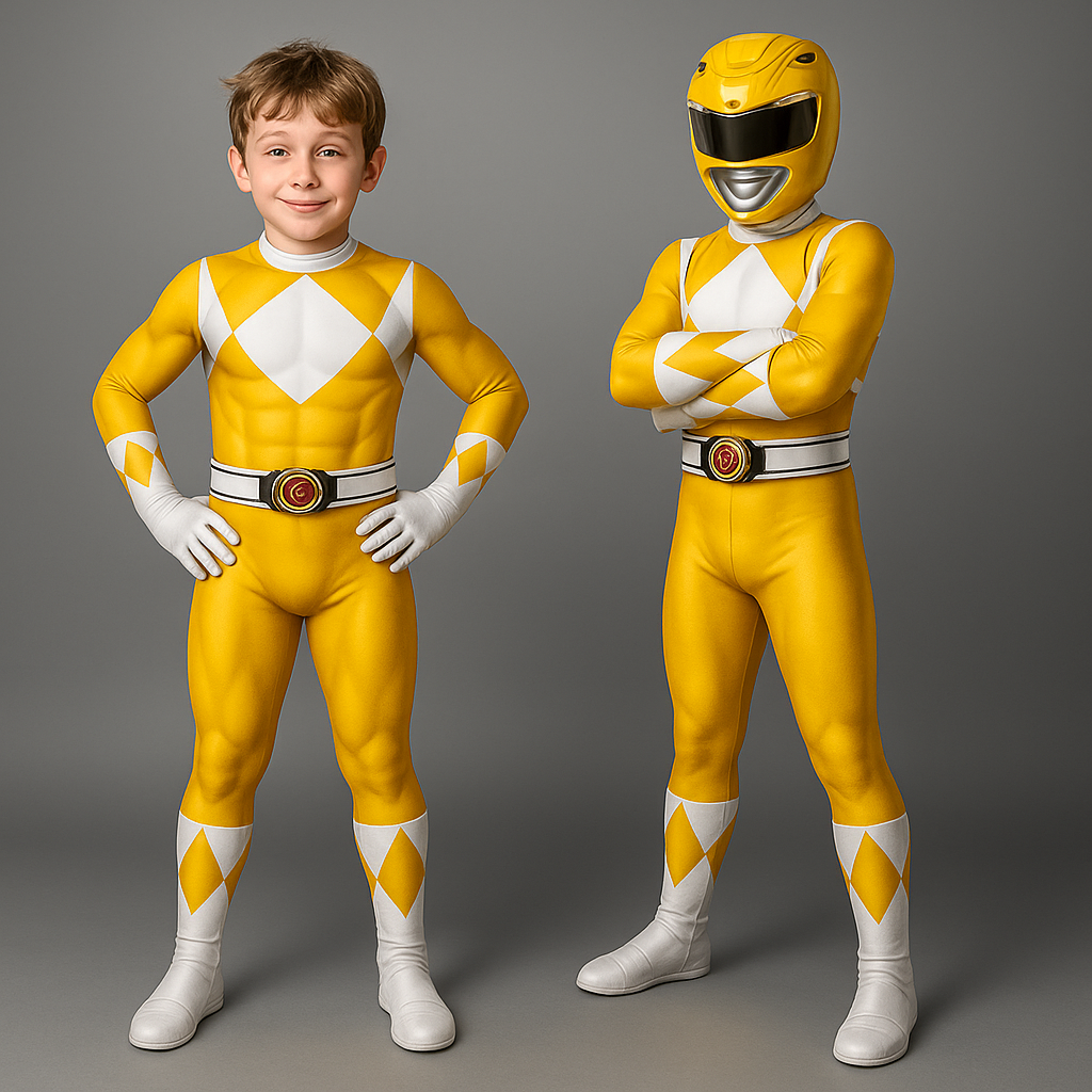 Kids Superhero Muscle Jumpsuit Costume