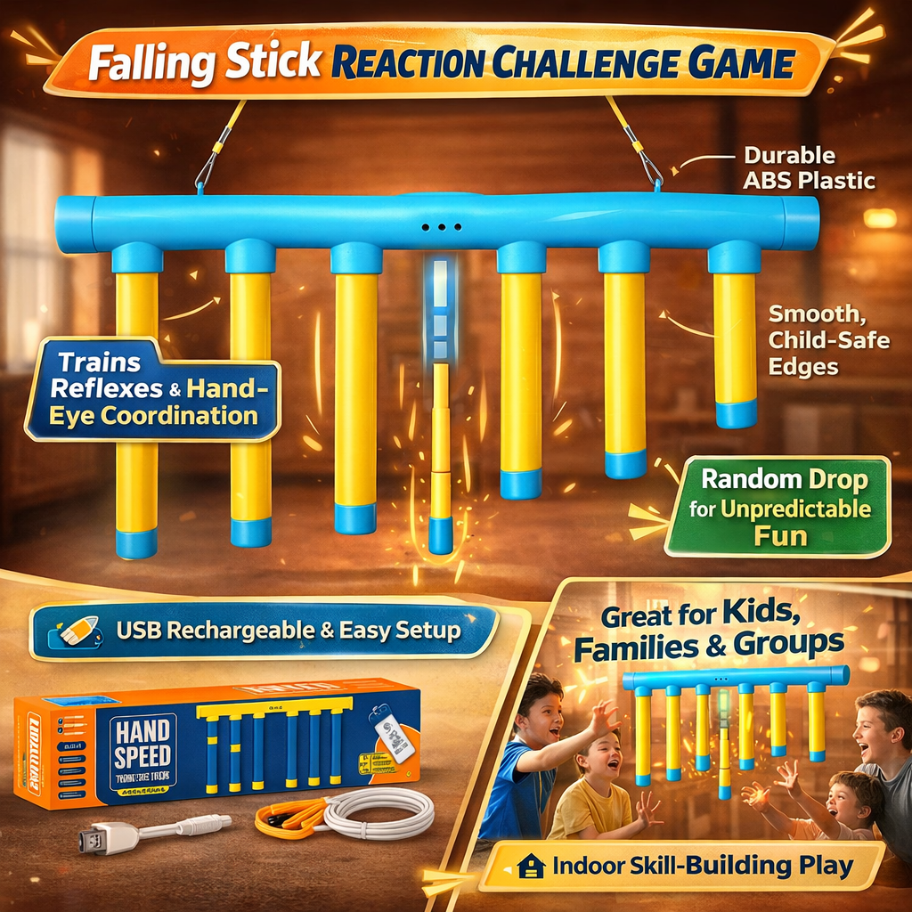 Kids Reflex Reaction Trainer Falling Stick Game