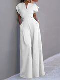 Elegant Cap Sleeve Jumpsuit for Women - Stylish and Comfortable
