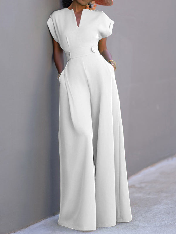 Elegant Cap Sleeve Jumpsuit for Women - Stylish and Comfortable