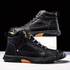 Waterproof Leather Hiking Boots for Men with Orthopedic Arch Support