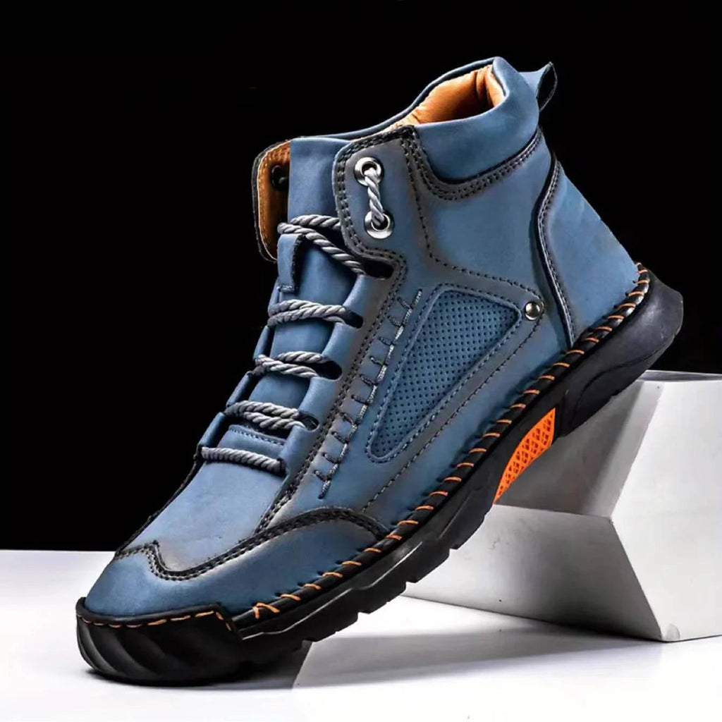 Waterproof Leather Hiking Boots for Men with Orthopedic Arch Support