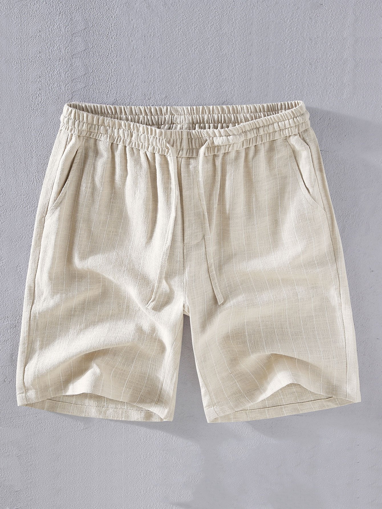 Women’s Linen Blend Shorts – High Waist Casual Summer Shorts with Soft Breathable Fabric
