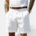 Linen Shorts for Men | Lightweight Breathable Fabric with Relaxed Fit | Effortless Summer Comfort