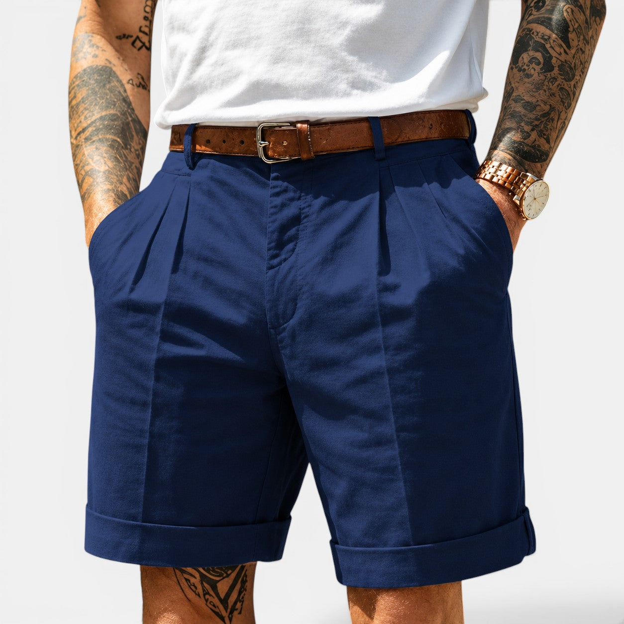 Linen Shorts for Men | Lightweight Breathable Fabric with Relaxed Fit | Effortless Summer Comfort