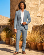 Linen Suit Collection | Men's Linen Suit Set with Breathable Fabric | Slim Fit for Wedding and Summer Events