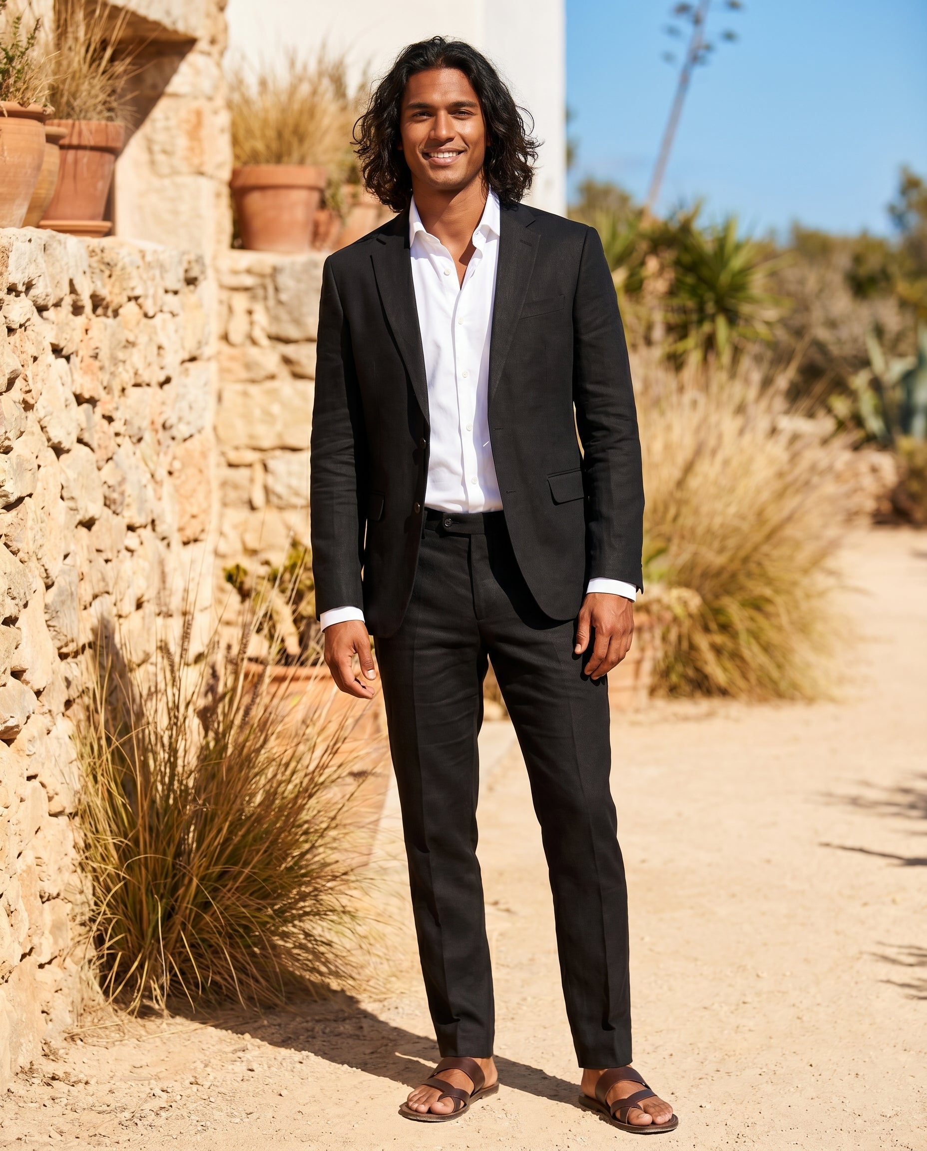 Linen Suit Collection | Men's Linen Suit Set with Breathable Fabric | Slim Fit for Wedding and Summer Events