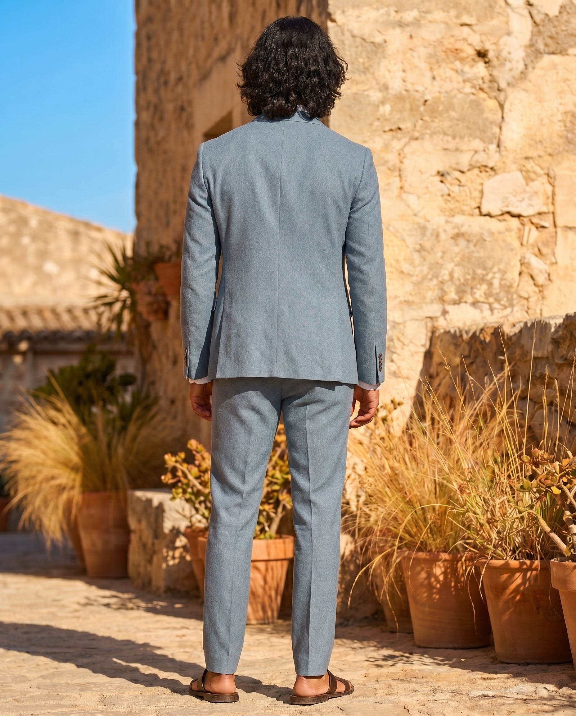 Linen Suit Collection | Men's Linen Suit Set with Breathable Fabric | Slim Fit for Wedding and Summer Events