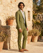 Linen Suit Collection | Men's Linen Suit Set with Breathable Fabric | Slim Fit for Wedding and Summer Events
