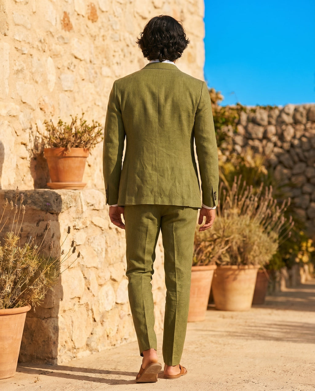 Linen Suit Collection | Men's Linen Suit Set with Breathable Fabric | Slim Fit for Wedding and Summer Events