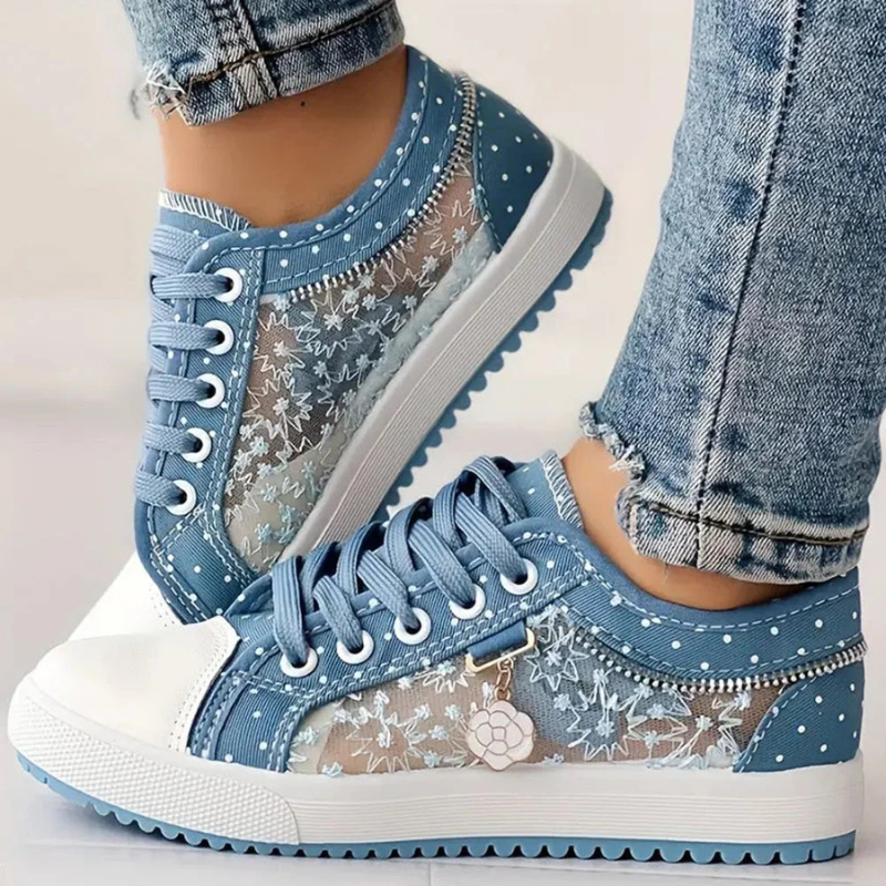 Womens Casual Lace-Up Sneakers for Everyday Comfort