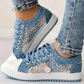 Womens Casual Lace-Up Sneakers for Everyday Comfort