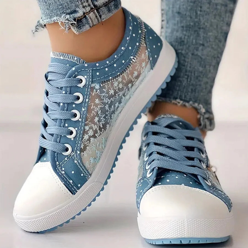 Womens Casual Lace-Up Sneakers for Everyday Comfort