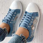 Womens Casual Lace-Up Sneakers for Everyday Comfort