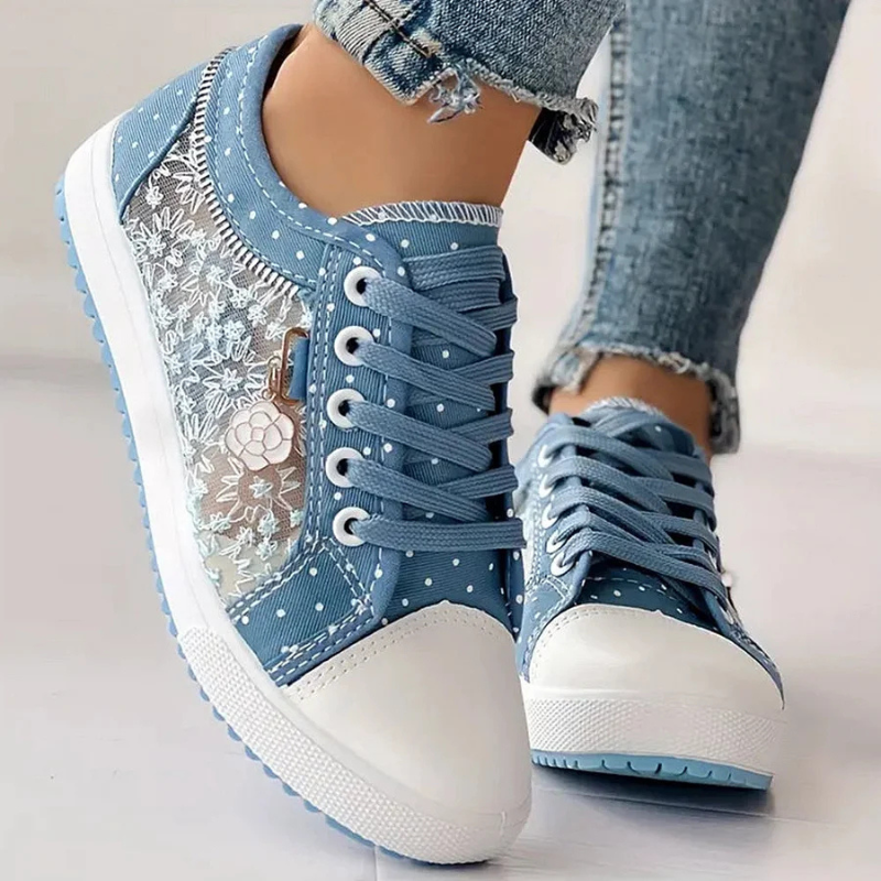 Womens Casual Lace-Up Sneakers for Everyday Comfort