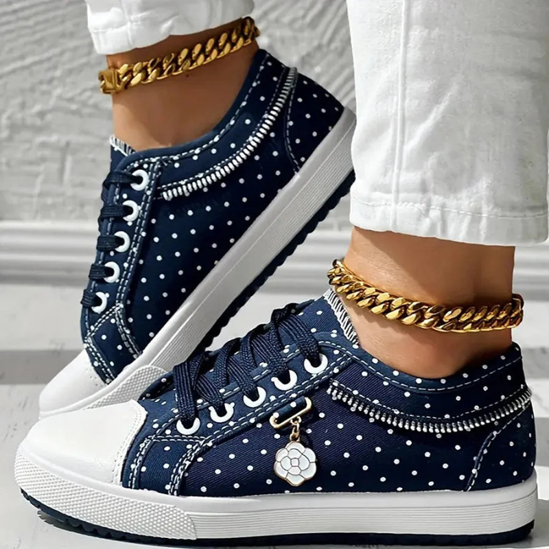 Womens Casual Lace-Up Sneakers for Everyday Comfort