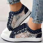 Womens Casual Lace-Up Sneakers for Everyday Comfort