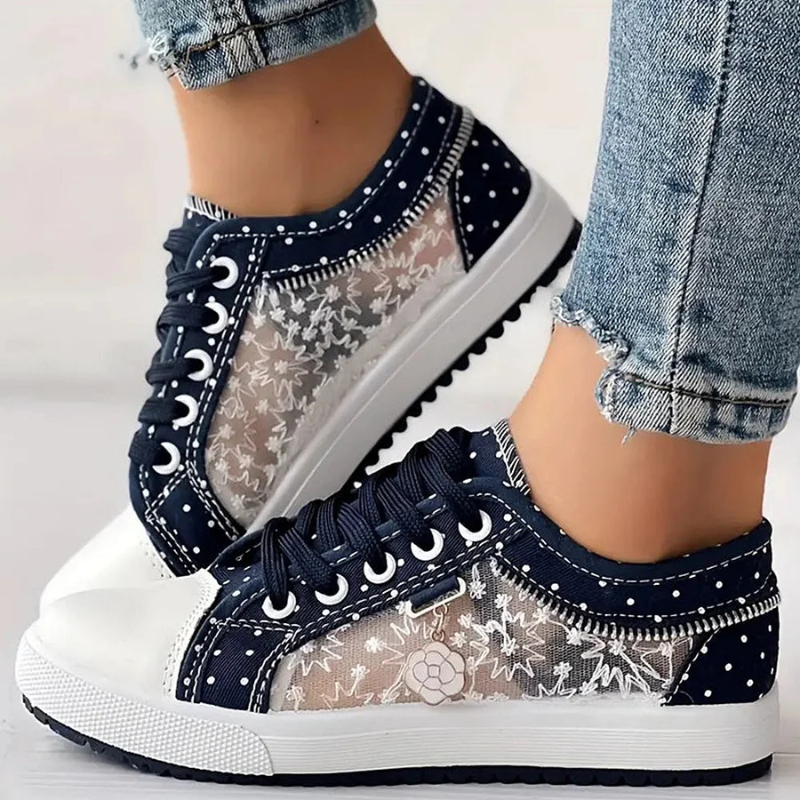 Womens Casual Lace-Up Sneakers for Everyday Comfort