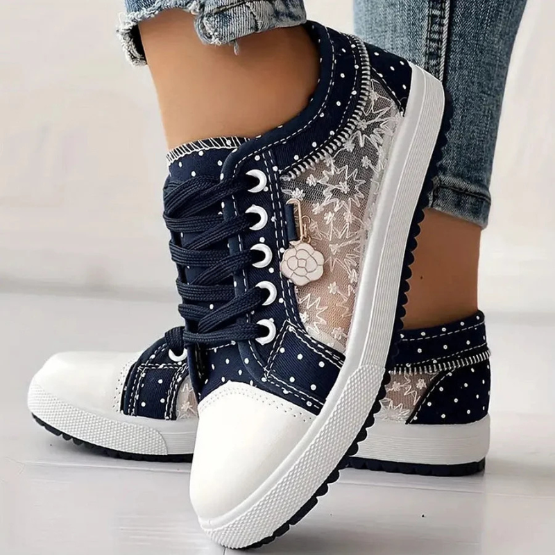 Womens Casual Lace-Up Sneakers for Everyday Comfort