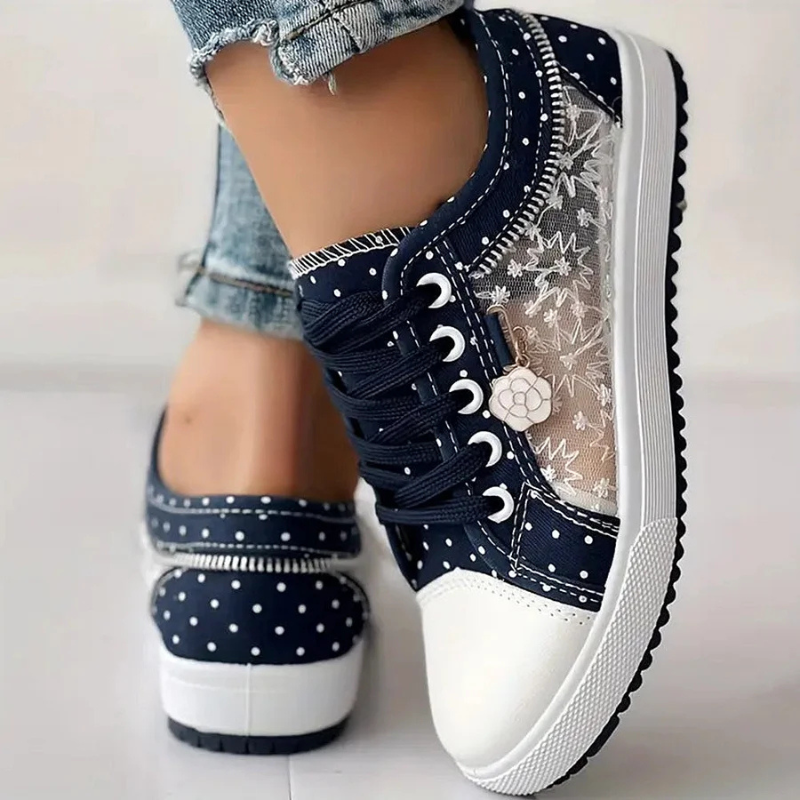 Womens Casual Lace-Up Sneakers for Everyday Comfort
