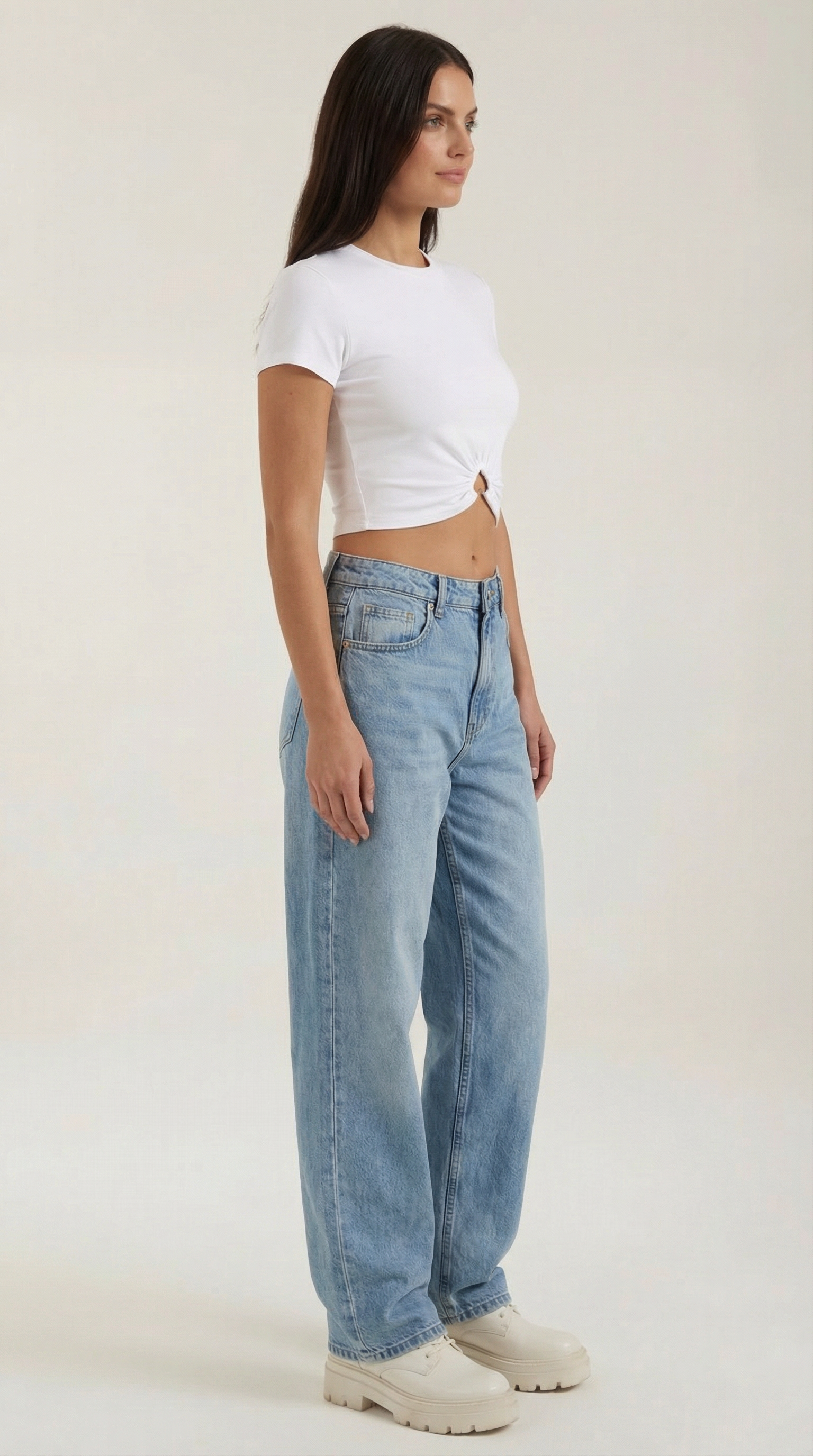 Luna™ Women’s Heart Detail Crop Top — Fitted Stretch Jersey Cap Sleeve Retro Style Casual Chic Summer Top