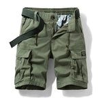 Elastic waistband and drawstring on men's summer cargo shorts