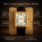 Men’s Square Roman Numeral Dress Watch