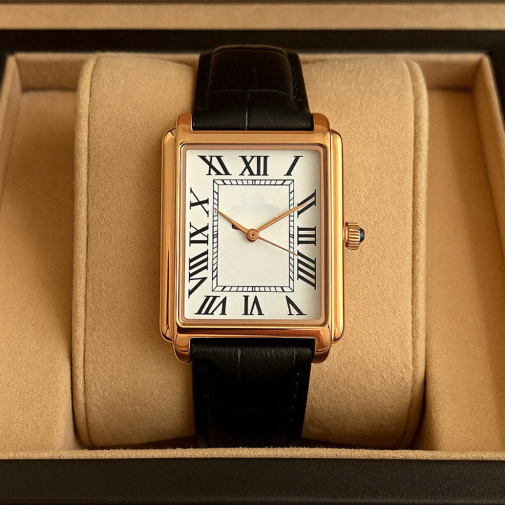 Men’s Square Roman Numeral Dress Watch
