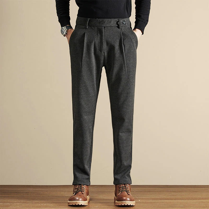 Men’s Straight Cut Trousers – Classic Slim Straight Fit Formal Pants for Work, Office & Everyday Smart Casual Wear