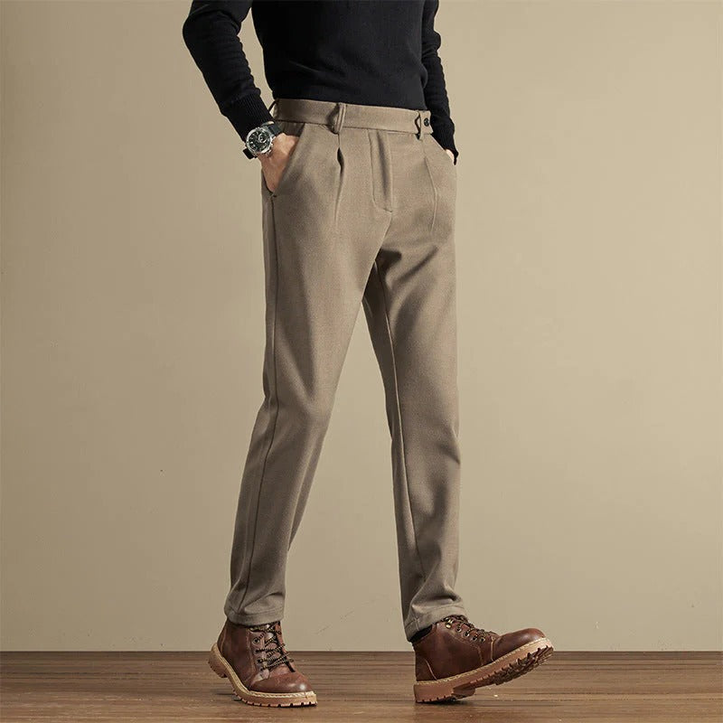 Men’s Straight Cut Trousers – Classic Slim Straight Fit Formal Pants for Work, Office & Everyday Smart Casual Wear