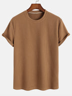 Women’s Everyday Stretch T-Shirt – Soft Polyester Spandex Regular Fit Basic Casual Tee