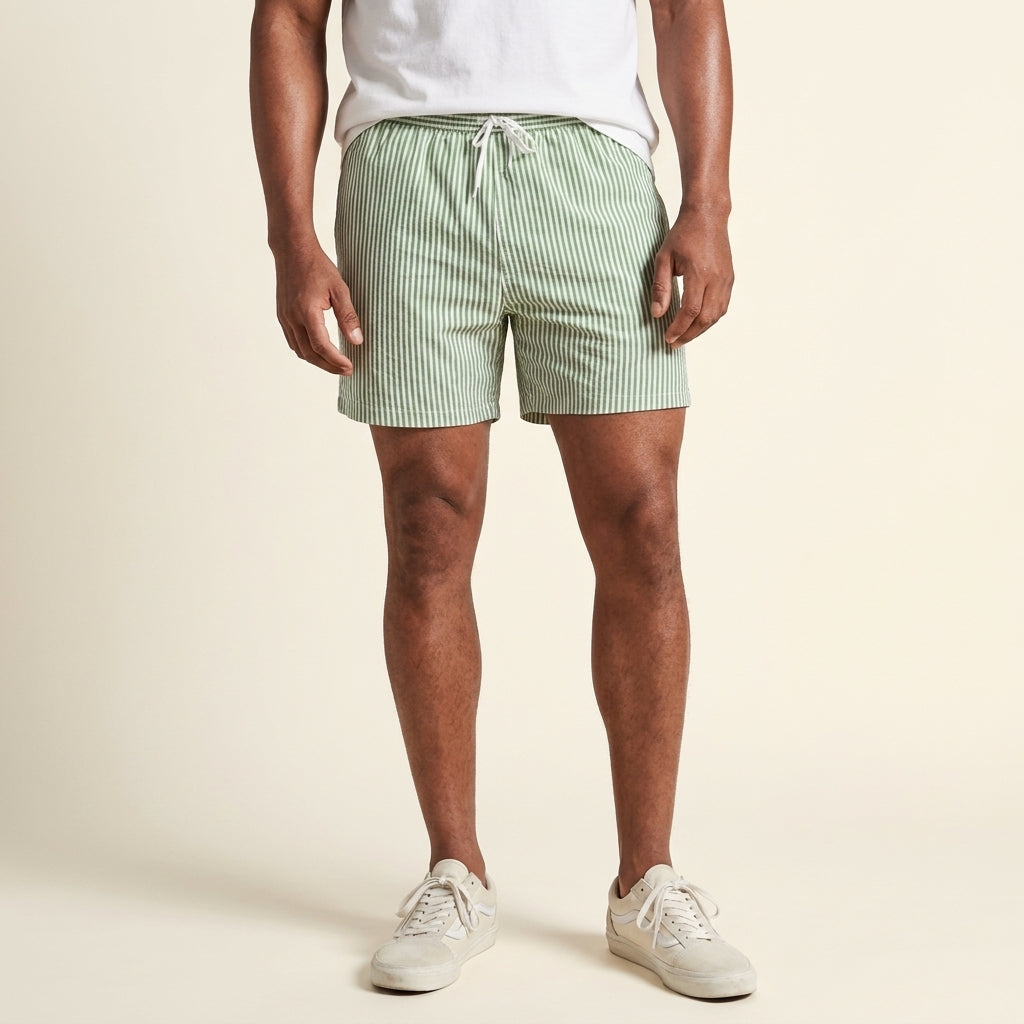 Men's Swim Trunks | Striped Swim Shorts with Relaxed Fit | Durable Fabric for Beach & Pool Activities